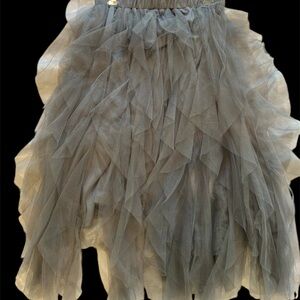 Supreme Fashion gray/silver tulle skirt size L